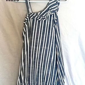 Striped Blue and White Dress